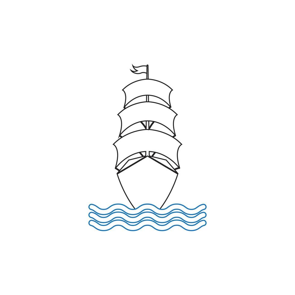 sailing ship icon vector