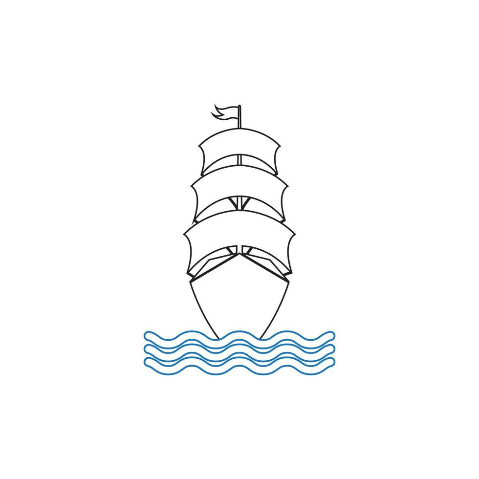 icono de velero vector