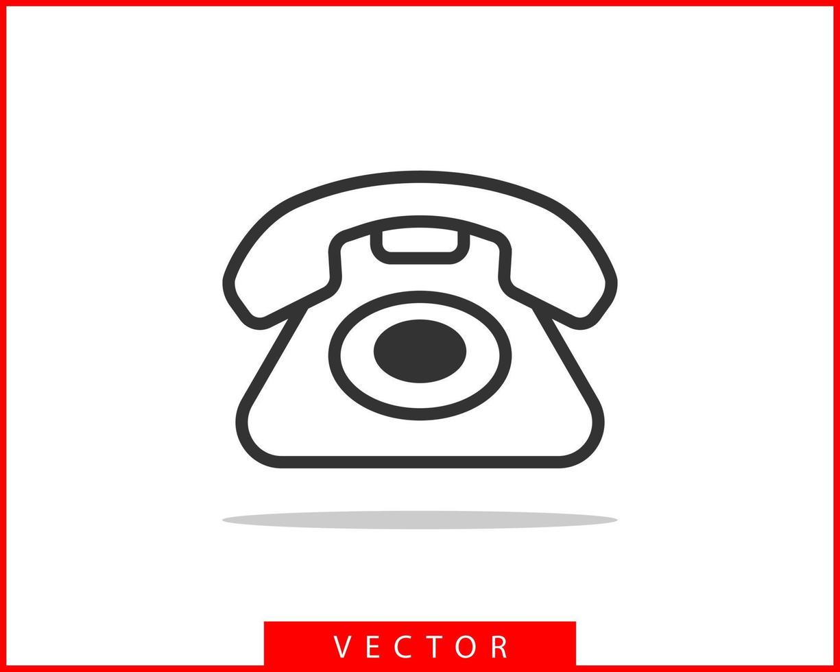 ilustración de vector de icono de teléfono. aplicación de centro de llamadas. iconos de teléfono estilo plano de moda. contáctenos silueta de línea.