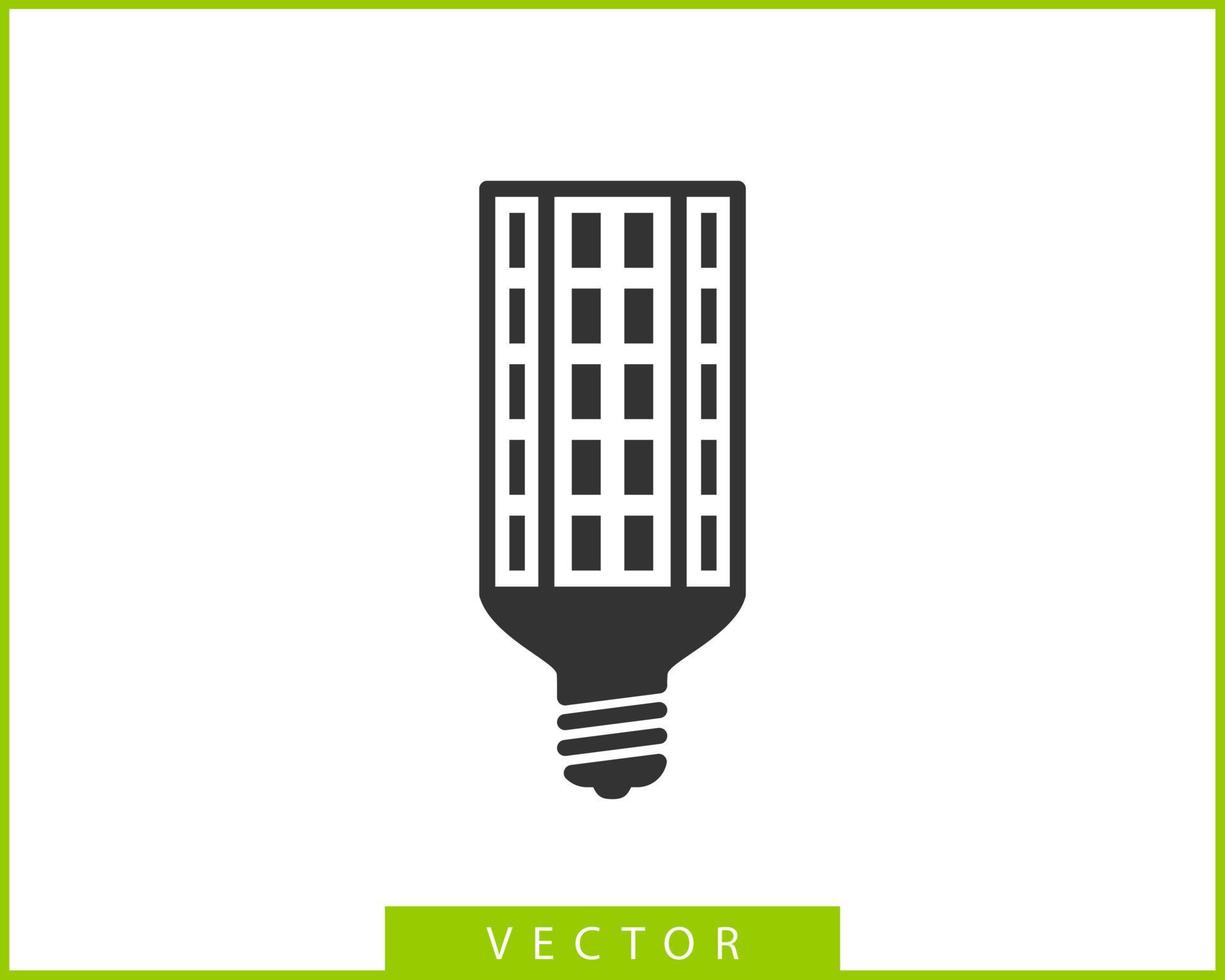 Light bulb icon vector. Llightbulb idea logo concept. Lamp electricity icons web design element. Led lights isolated silhouette. vector