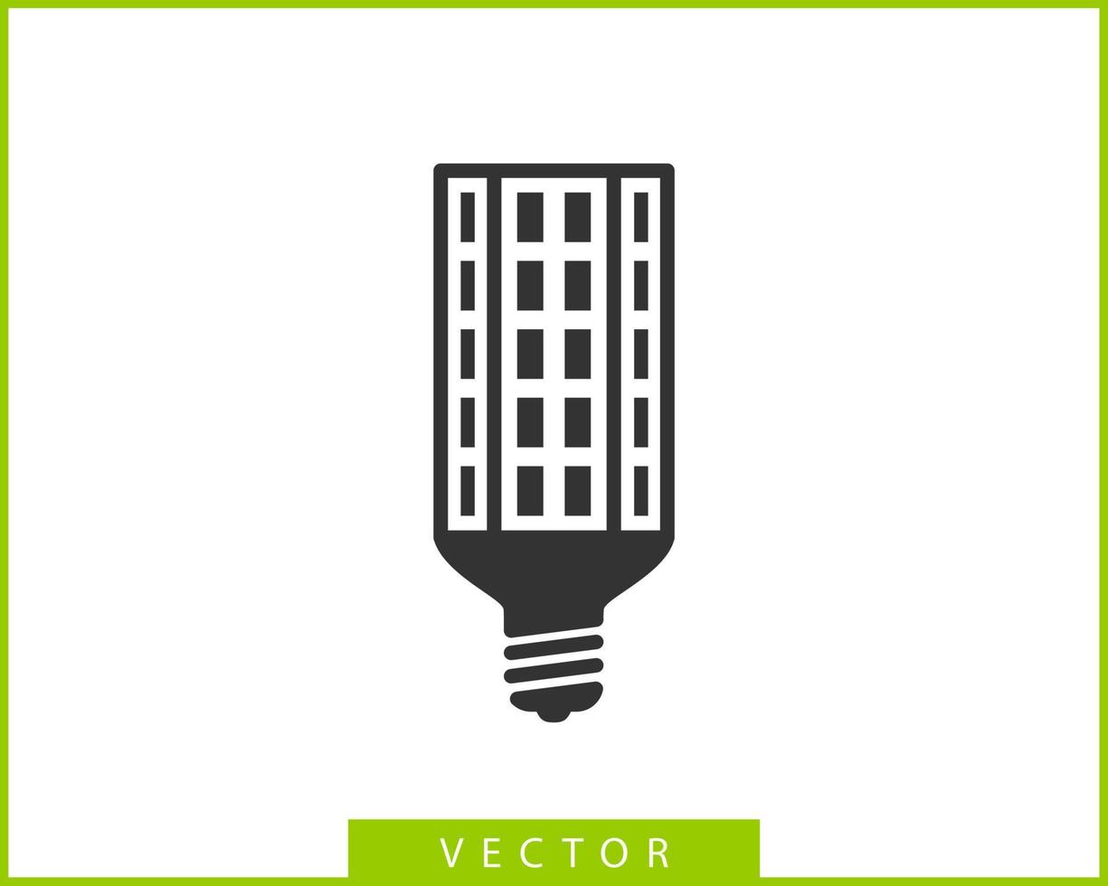 vector de icono de bombilla. concepto de logotipo de idea de bombilla. elemento de diseño web de iconos de electricidad de lámpara. silueta aislada de luces led.