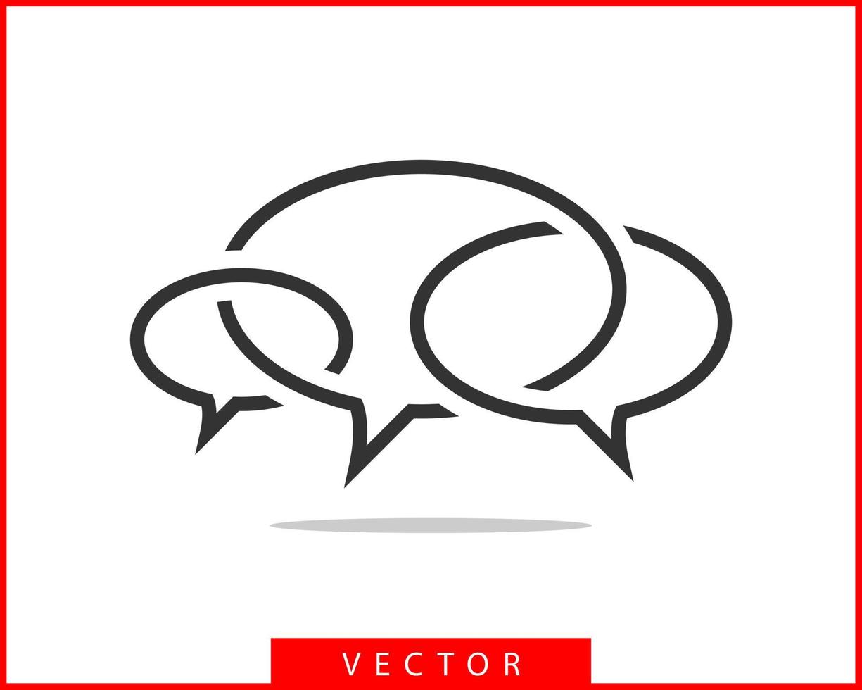 Talk bubble speech icon. Blank empty bubbles vector design elements. Chat on line symbol template. Dialogue balloon sticker silhouette.