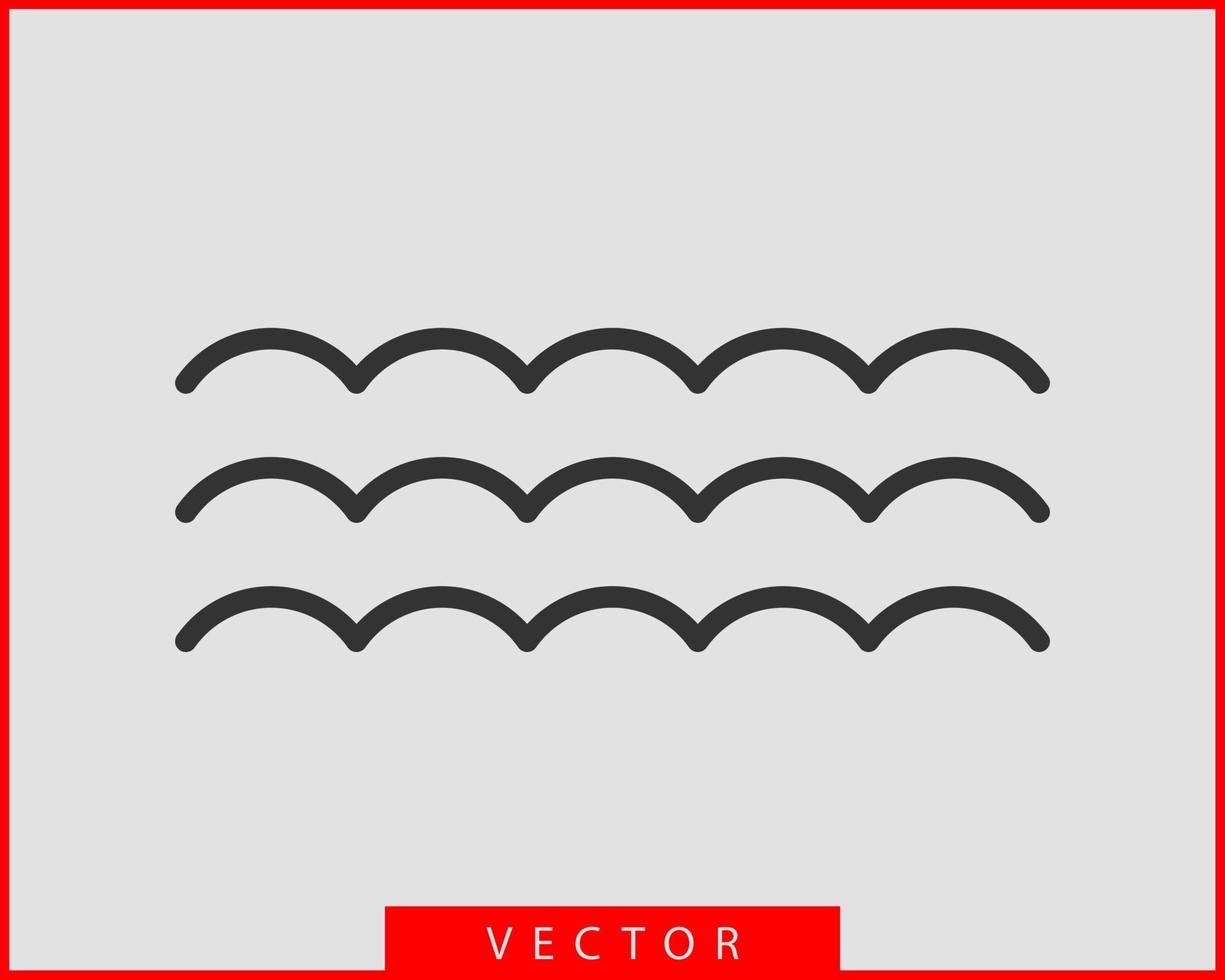 Waves vector design. Water wave icon. Wavy lines isolated.