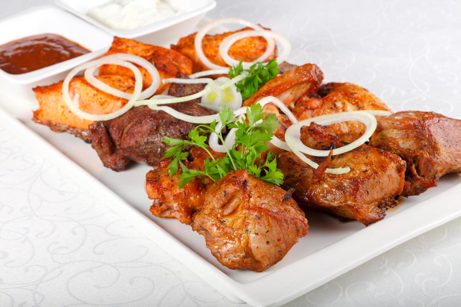 BBQ mix dish view photo