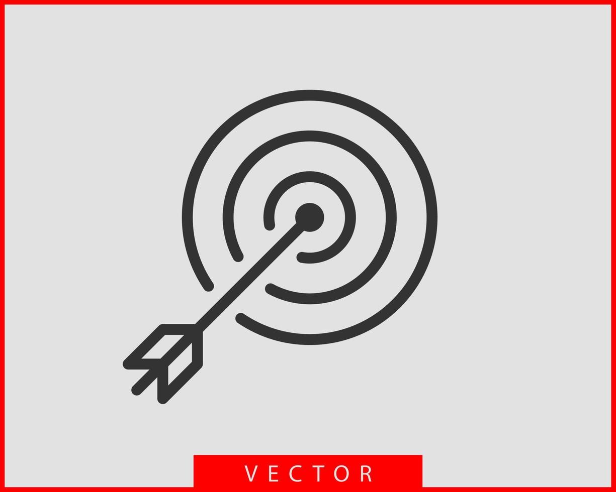 Target icon vector. Darts board with arrow isolated. vector