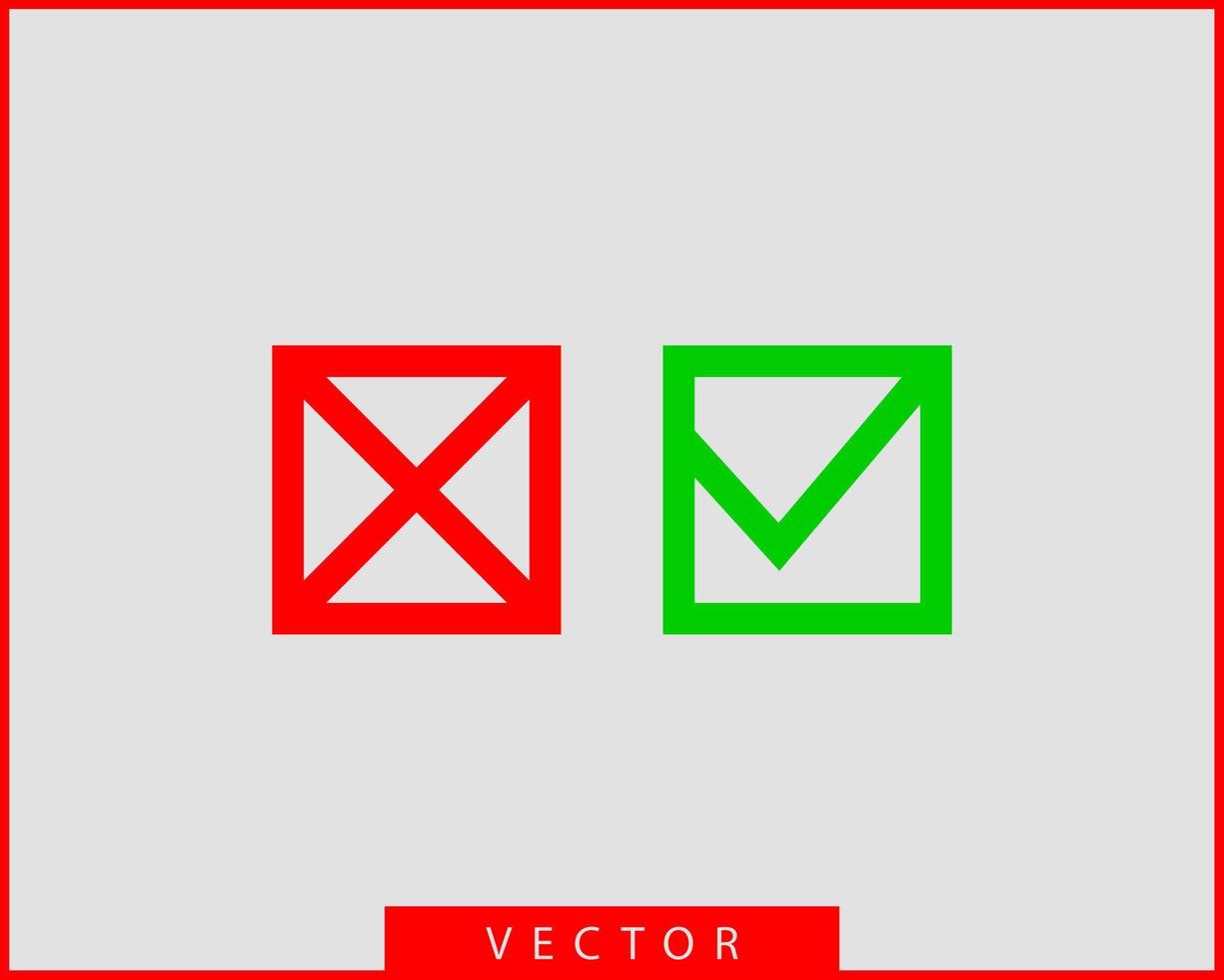 elemento de diseño de símbolo de vector de icono de marca de verificación.