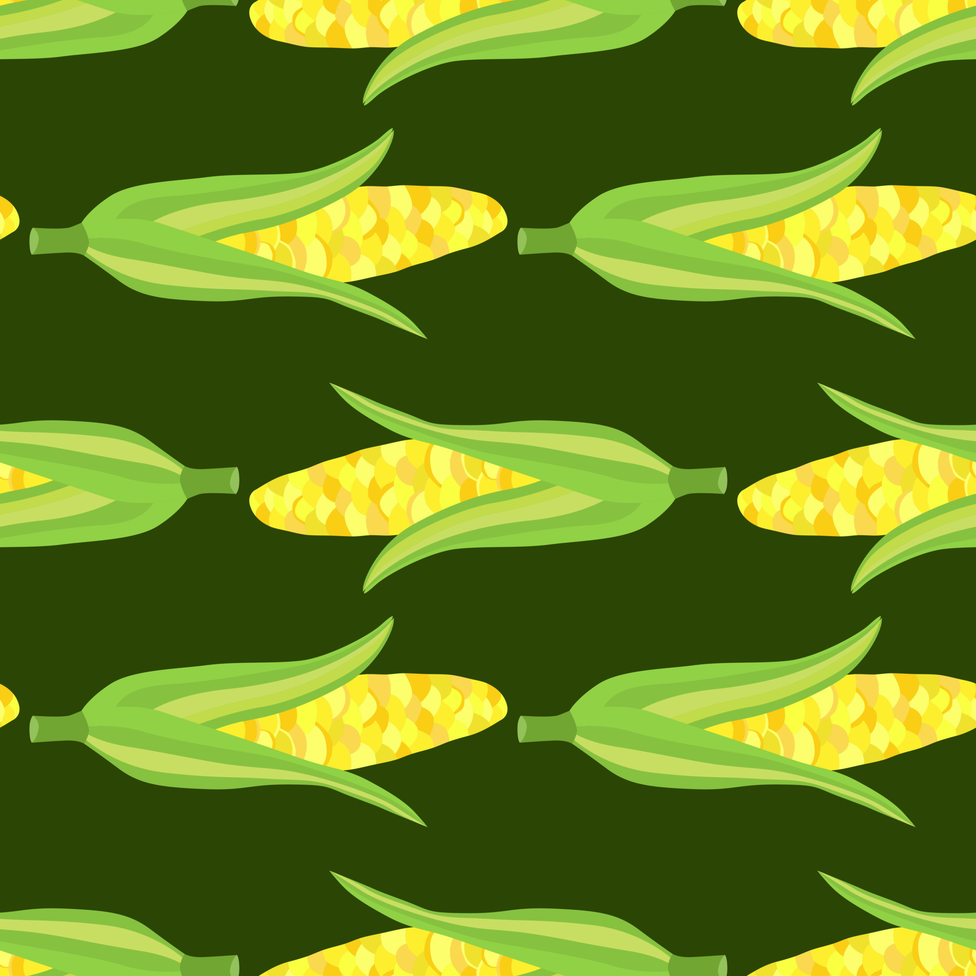Corn plants seamless pattern. Corn cobs endless wallpaper. 12881423