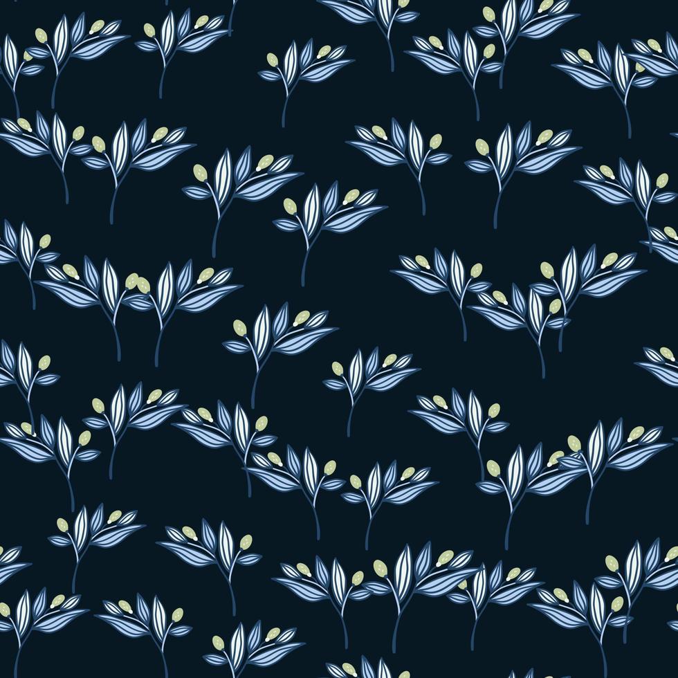 Barberry twigs seamless pattern. Wild berries floral wallpaper. vector