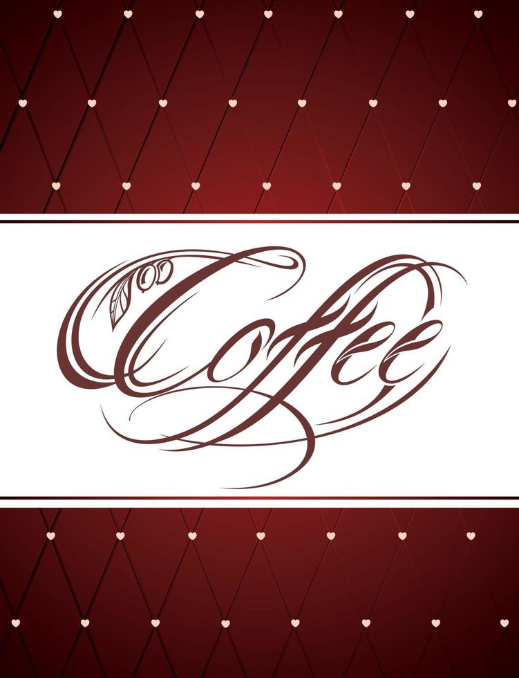Illustration with coffee lettering vector