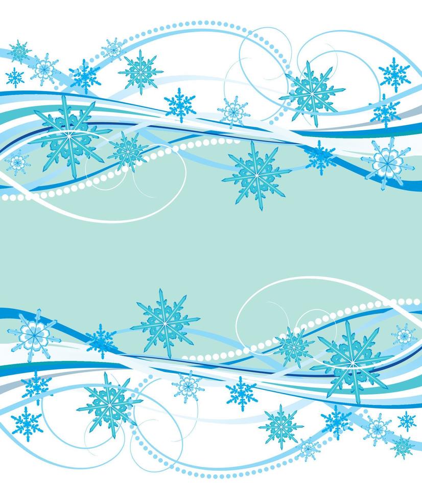 Merry Christmas vector illustration  with snowflakes