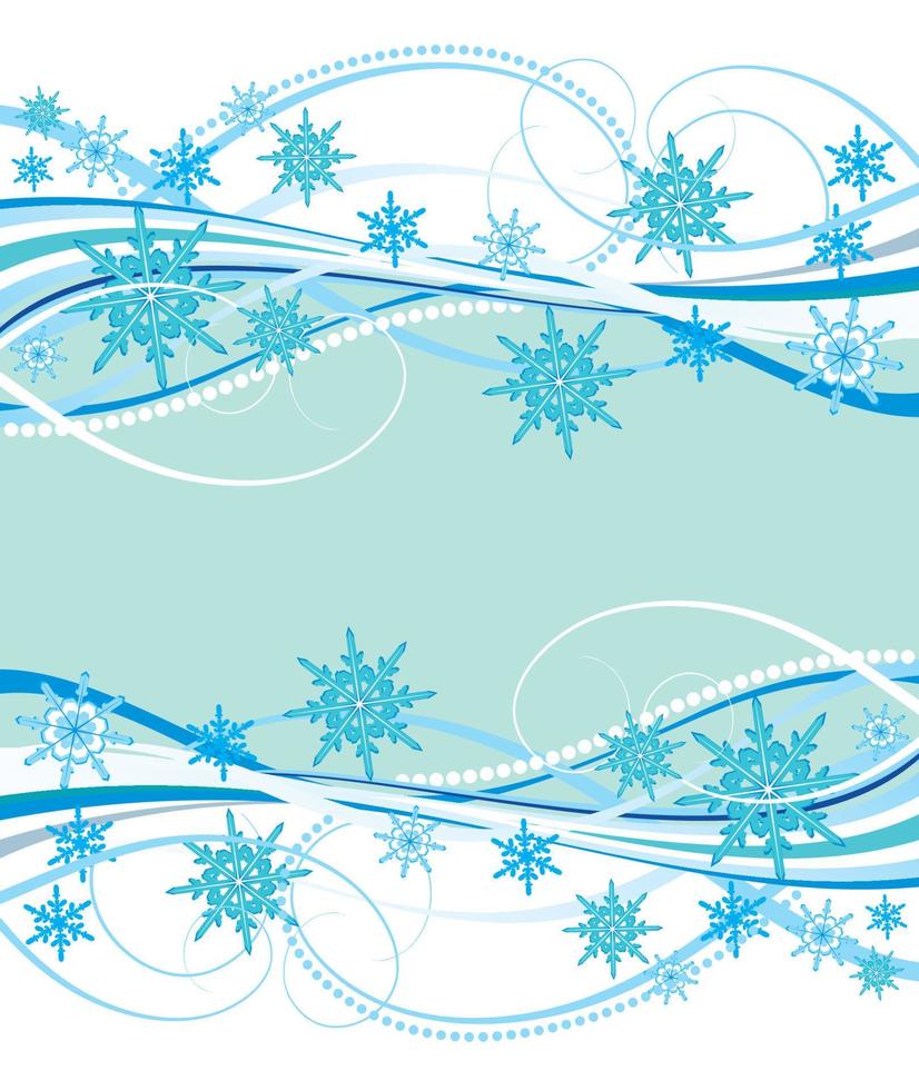 Merry Christmas vector illustration  with snowflakes