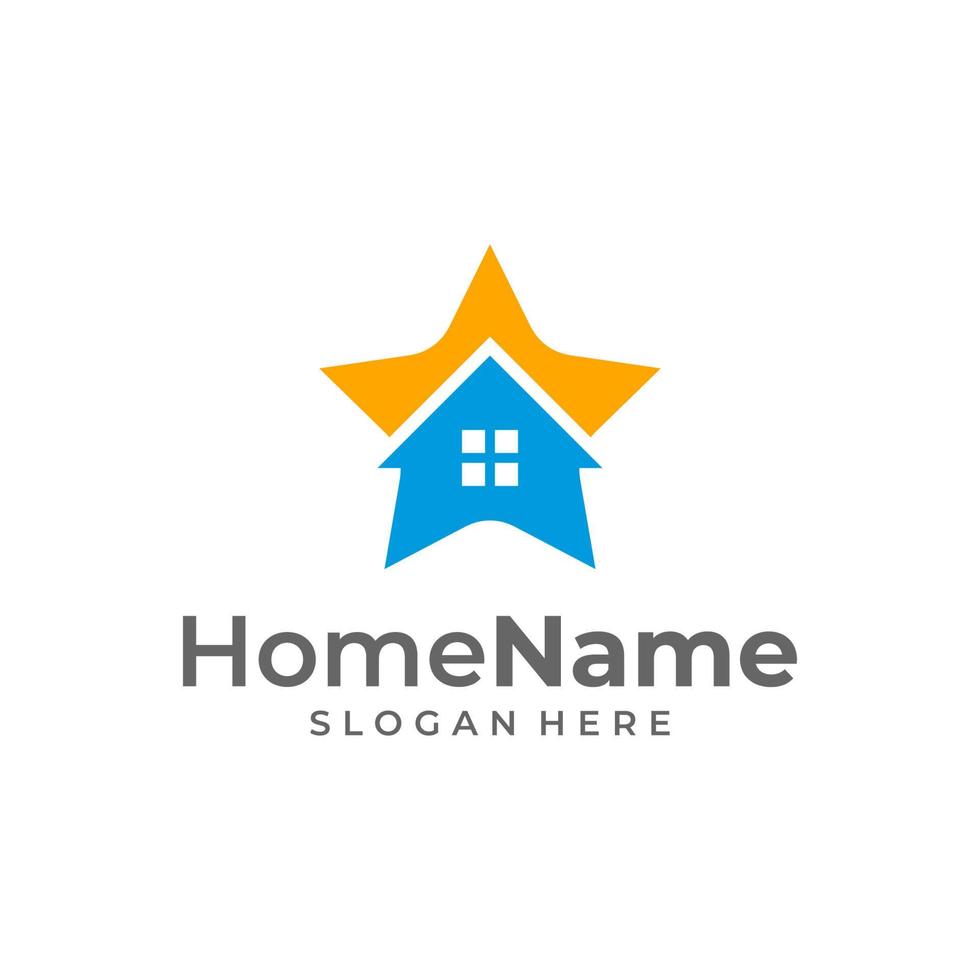 plantilla de ilustración del logotipo de la casa estrella. vector de concepto de diseño de logotipo de estrella de casa