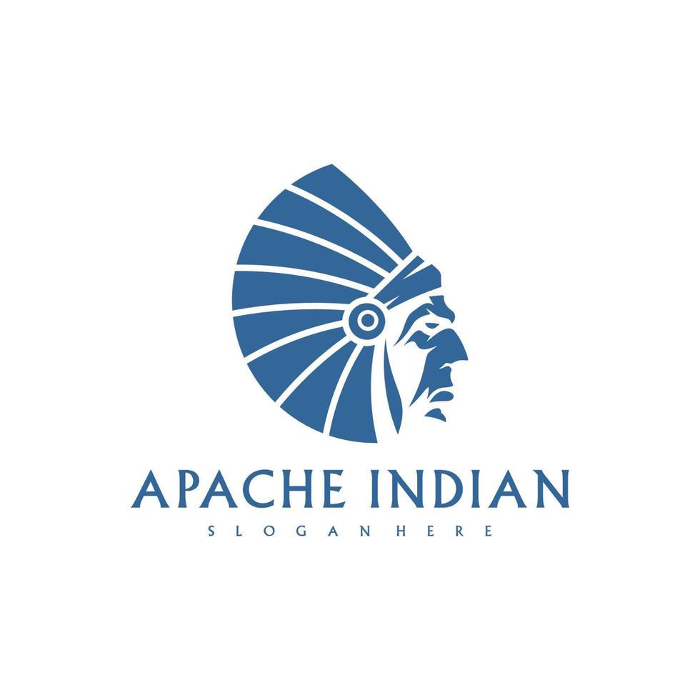 American Indian logo. Indian emblem design editable for your business. Vector illustration.