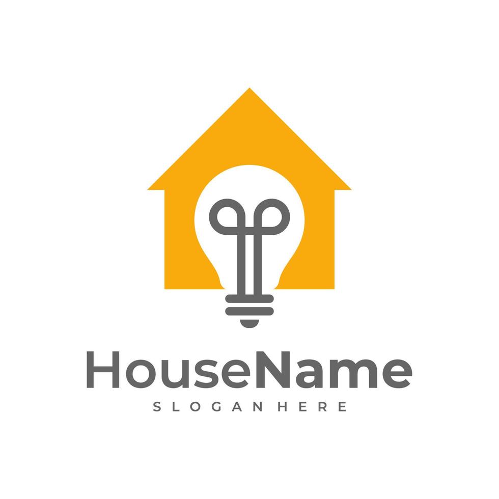 Idea Bulb Lamp Home Logo Template Design Vector, Emblem, Design Concept, Creative Symbol, Icon vector
