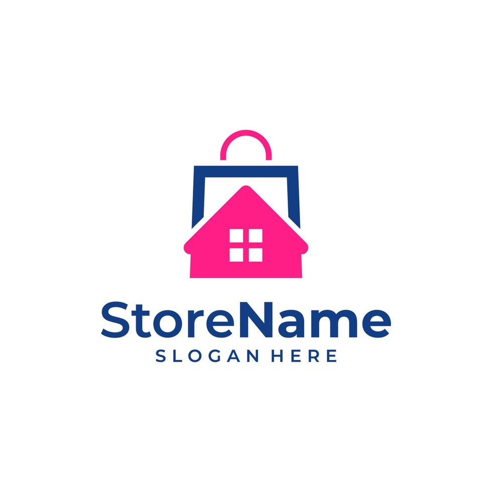 Shop home logo design concept vector. business agency real estate logo. furniture shop logo design template vector