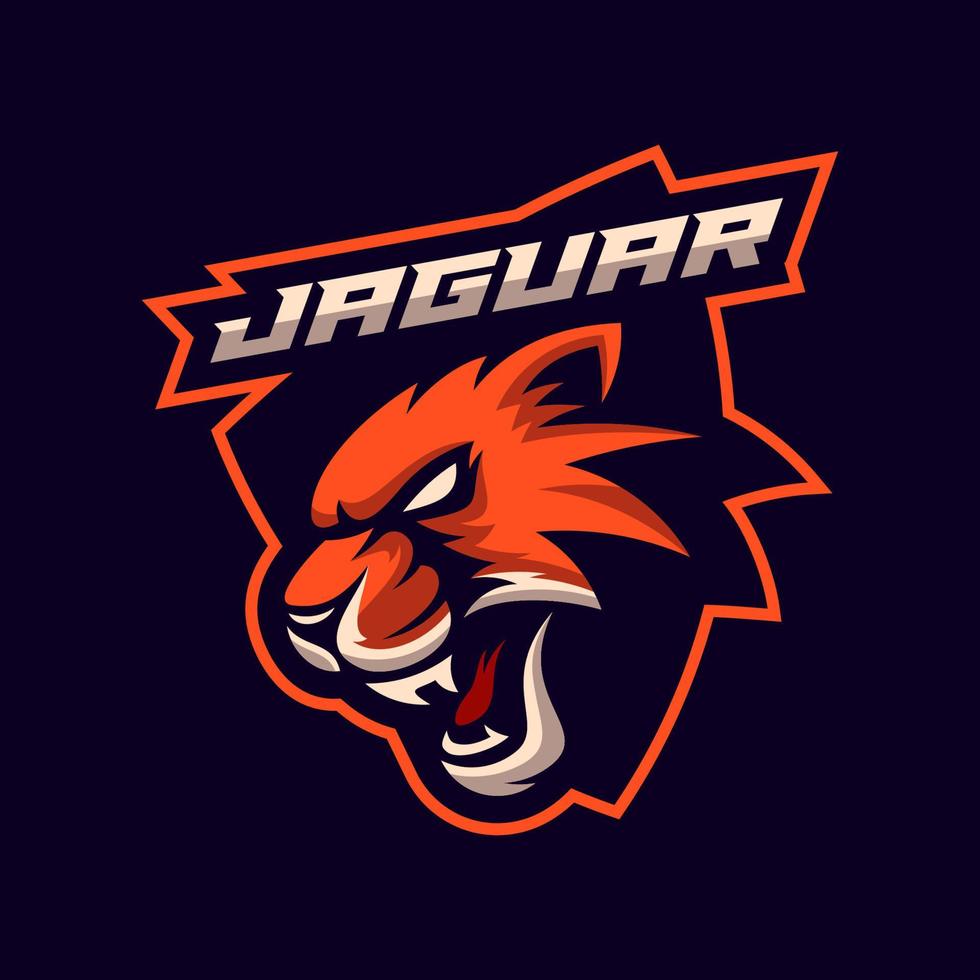 enojado jaguar leopardo mascota esport logo diseños vector