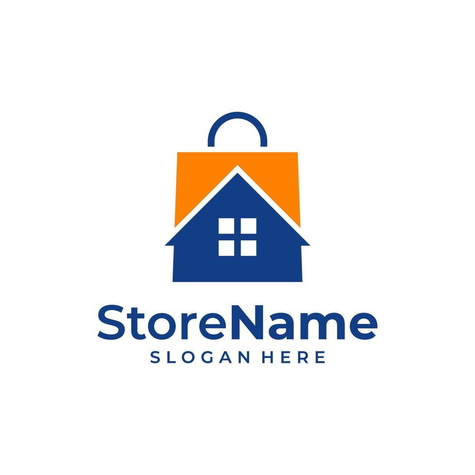 Shop home logo design concept vector. business agency real estate logo. furniture shop logo design template vector