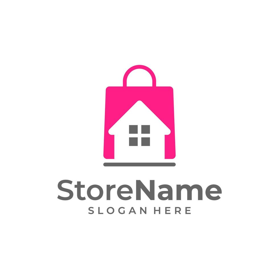 Shop home logo design concept vector. business agency real estate logo. furniture shop logo design template vector