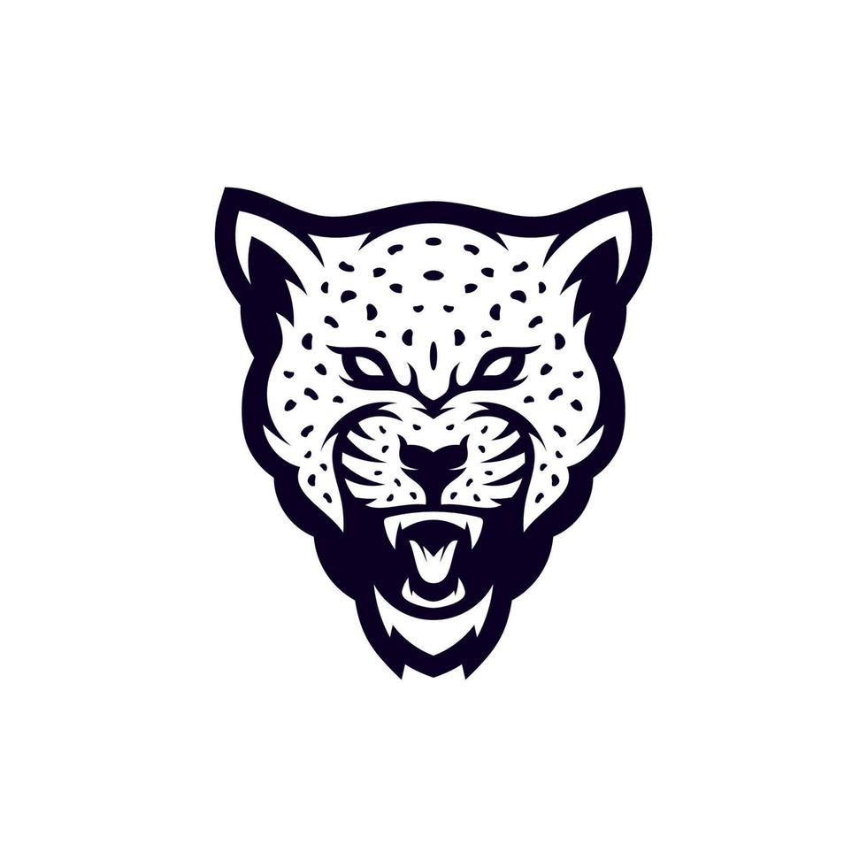 angry jaguar leopard mascot esport logo designs vector