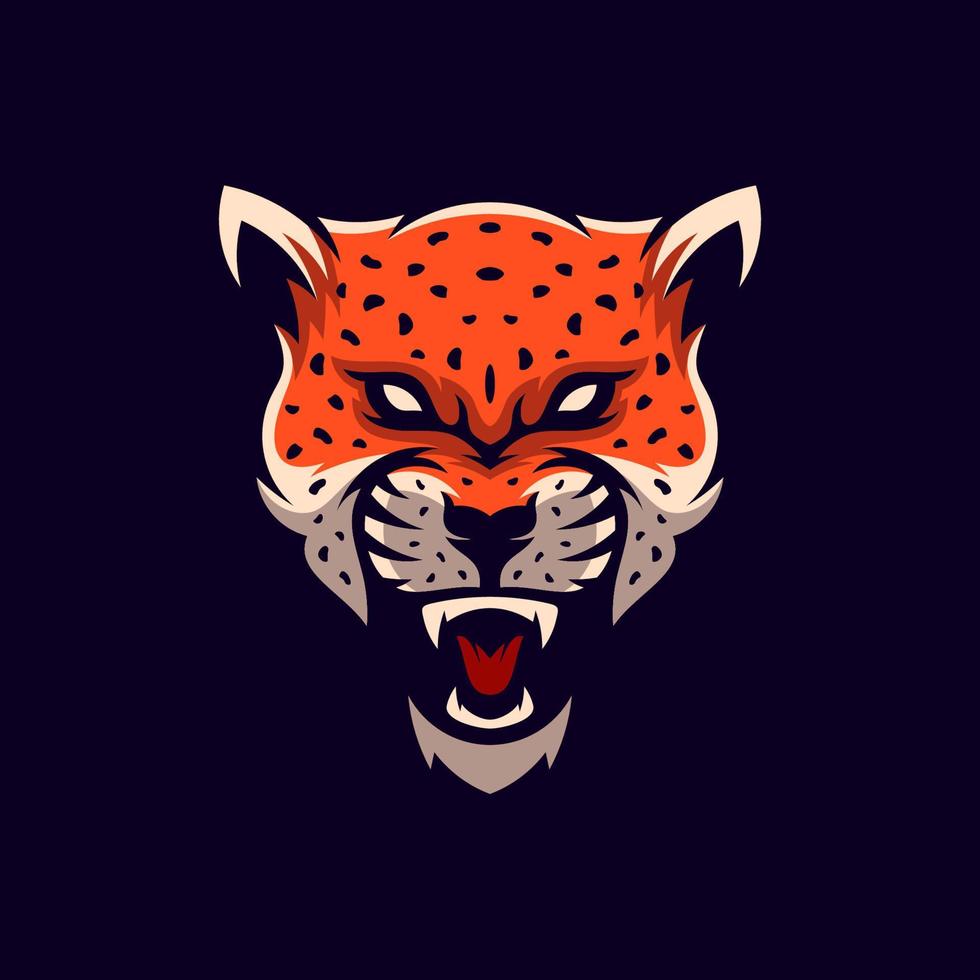 enojado jaguar leopardo mascota esport logo diseños vector