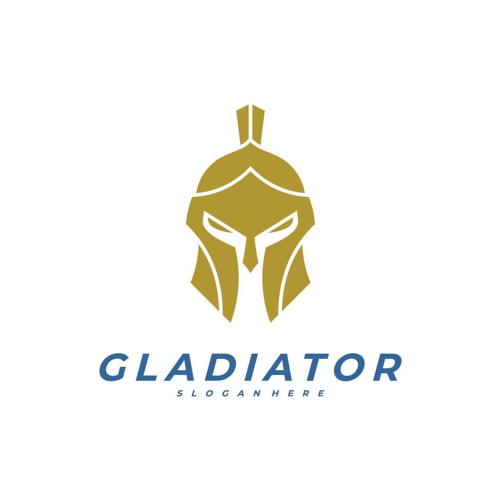 Spartan logo design template ,Helmet logo design concept ,Vector illustration vector
