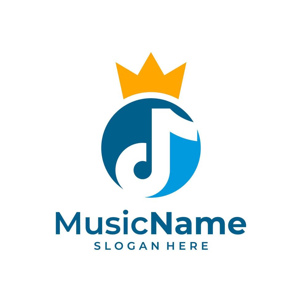 King Music Logo Template Design Vector, Emblem, Design Concept, Creative Symbol, Icon vector