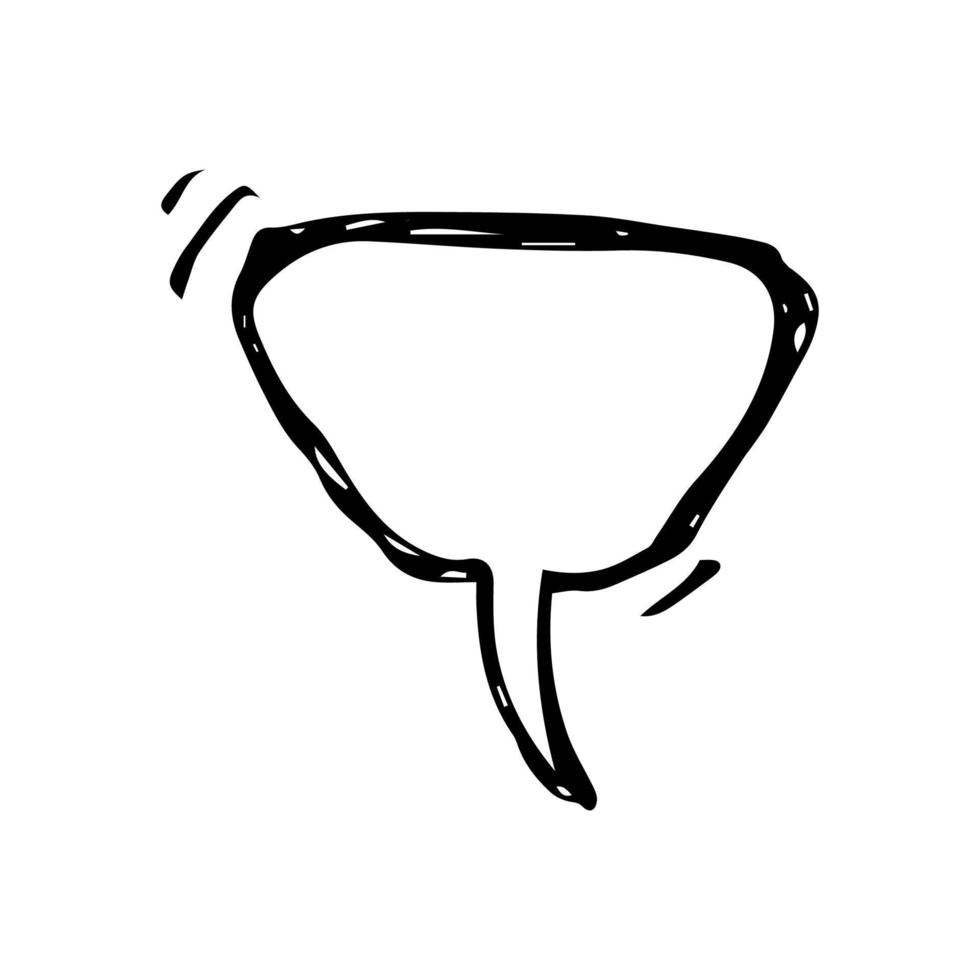 Sketch Speech Bubble. Hand drawn blank Speech Bubble vector