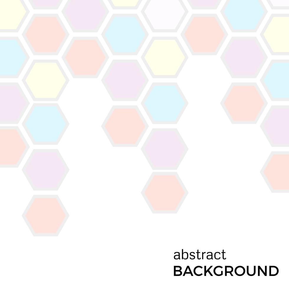 Abstract background with color hexagons elements. Vector illustration.