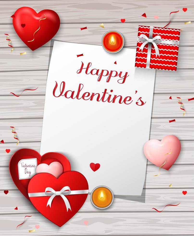 Happy Valentine's Day greeting banner vector