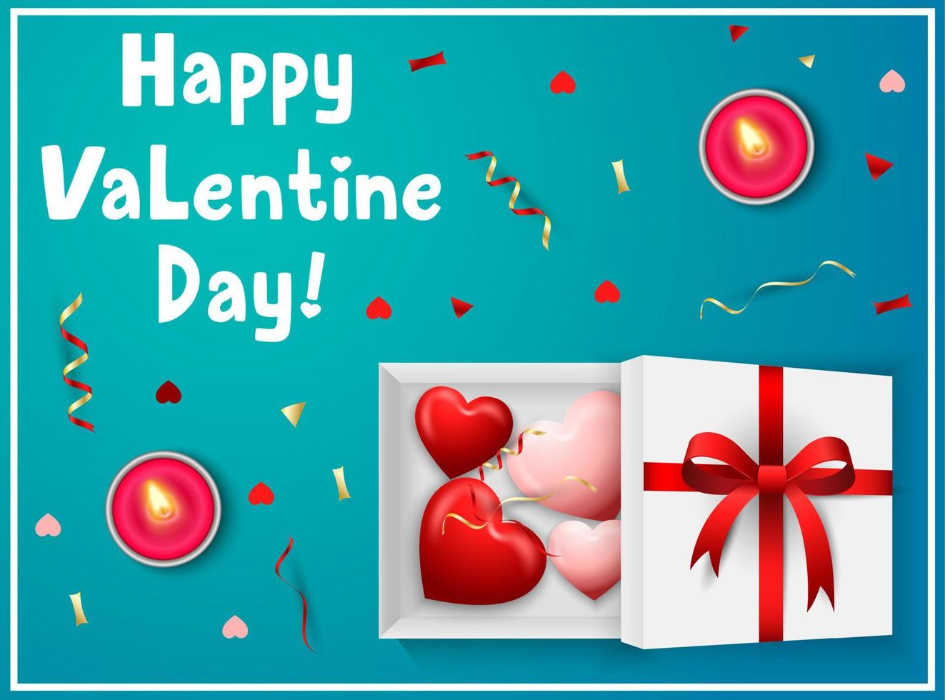 Happy Valentines Day greeting card vector