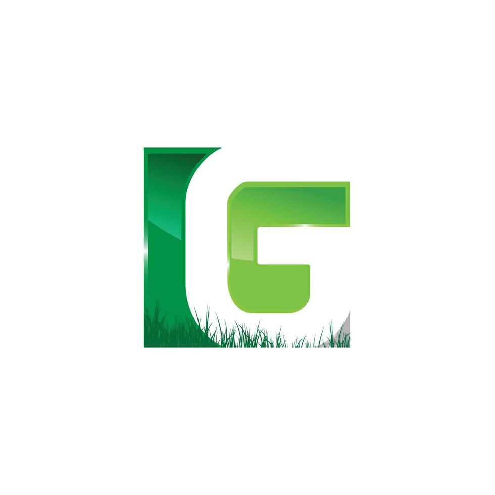 letter G landscaping logo design vector