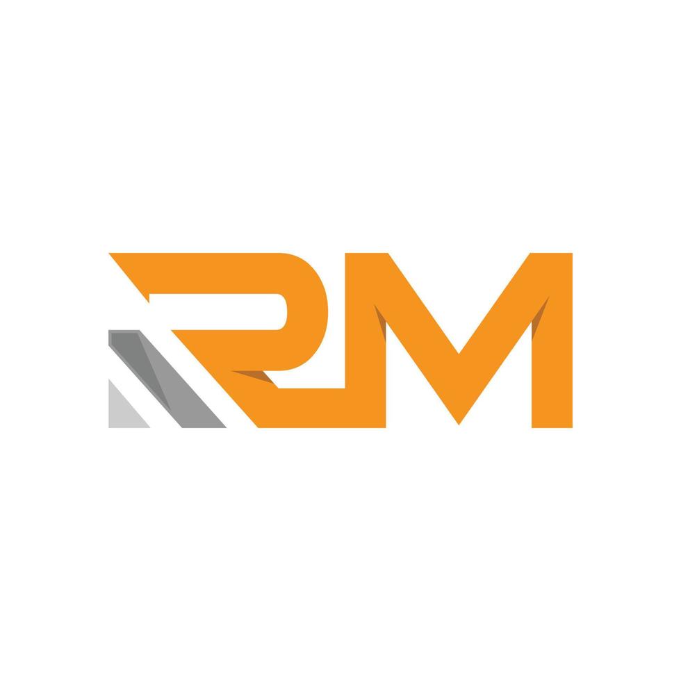Letter RM modern typography logo vector