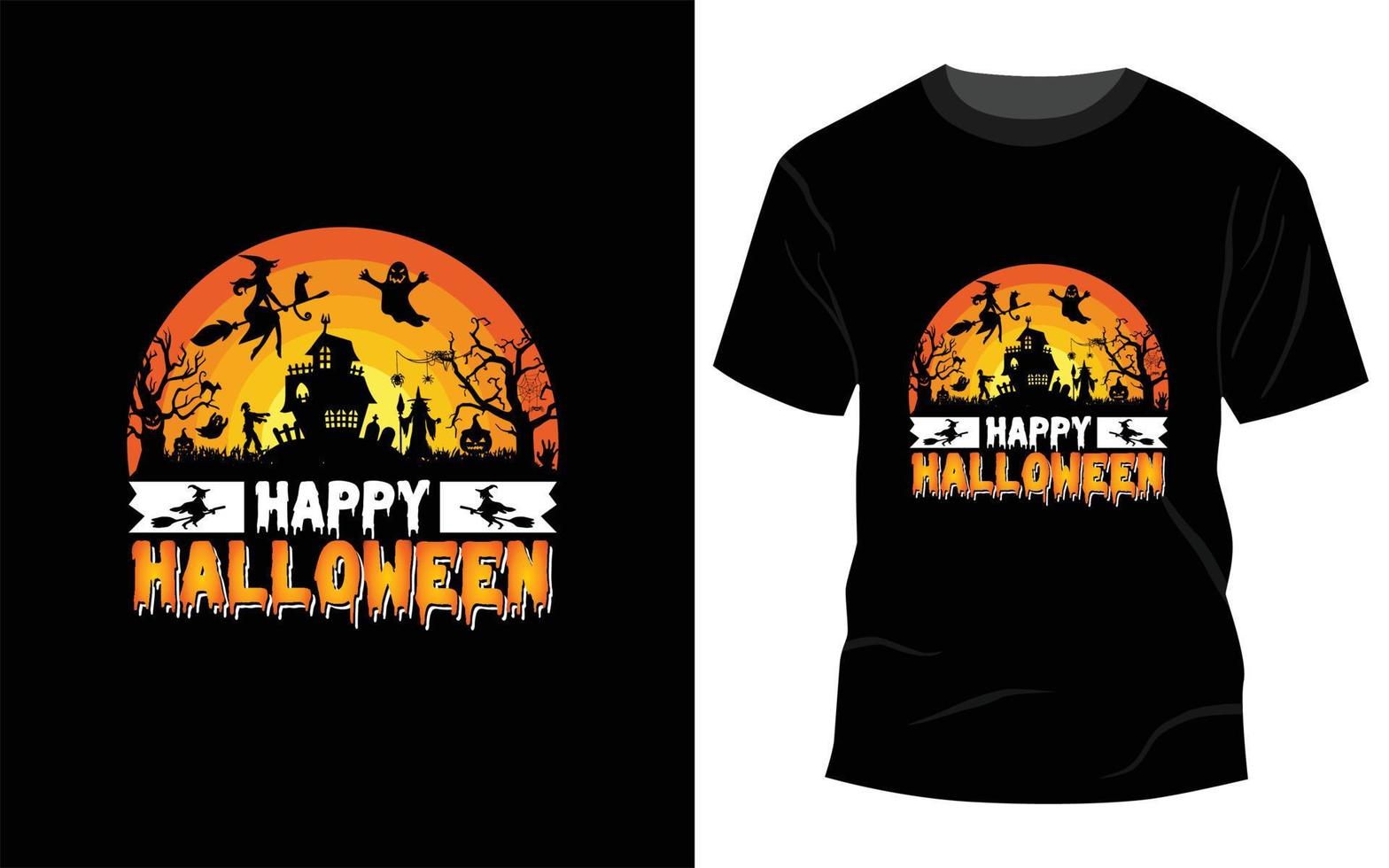 Halloween T-shirt design vector