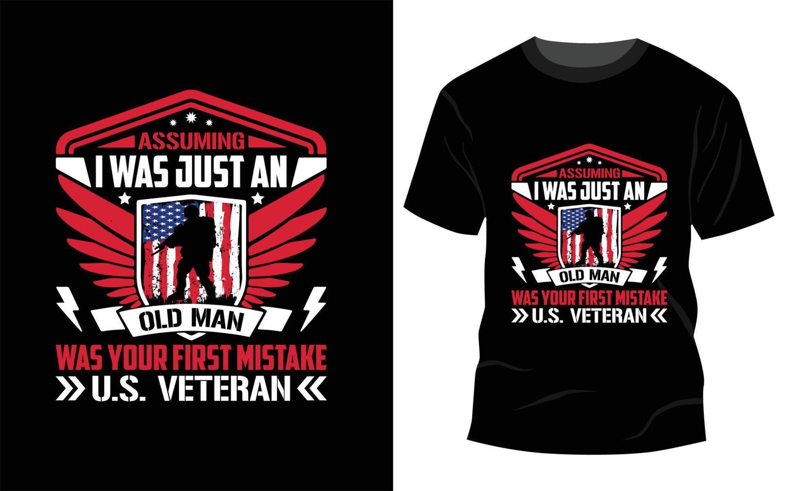 Us Veteran T-shirt design vector