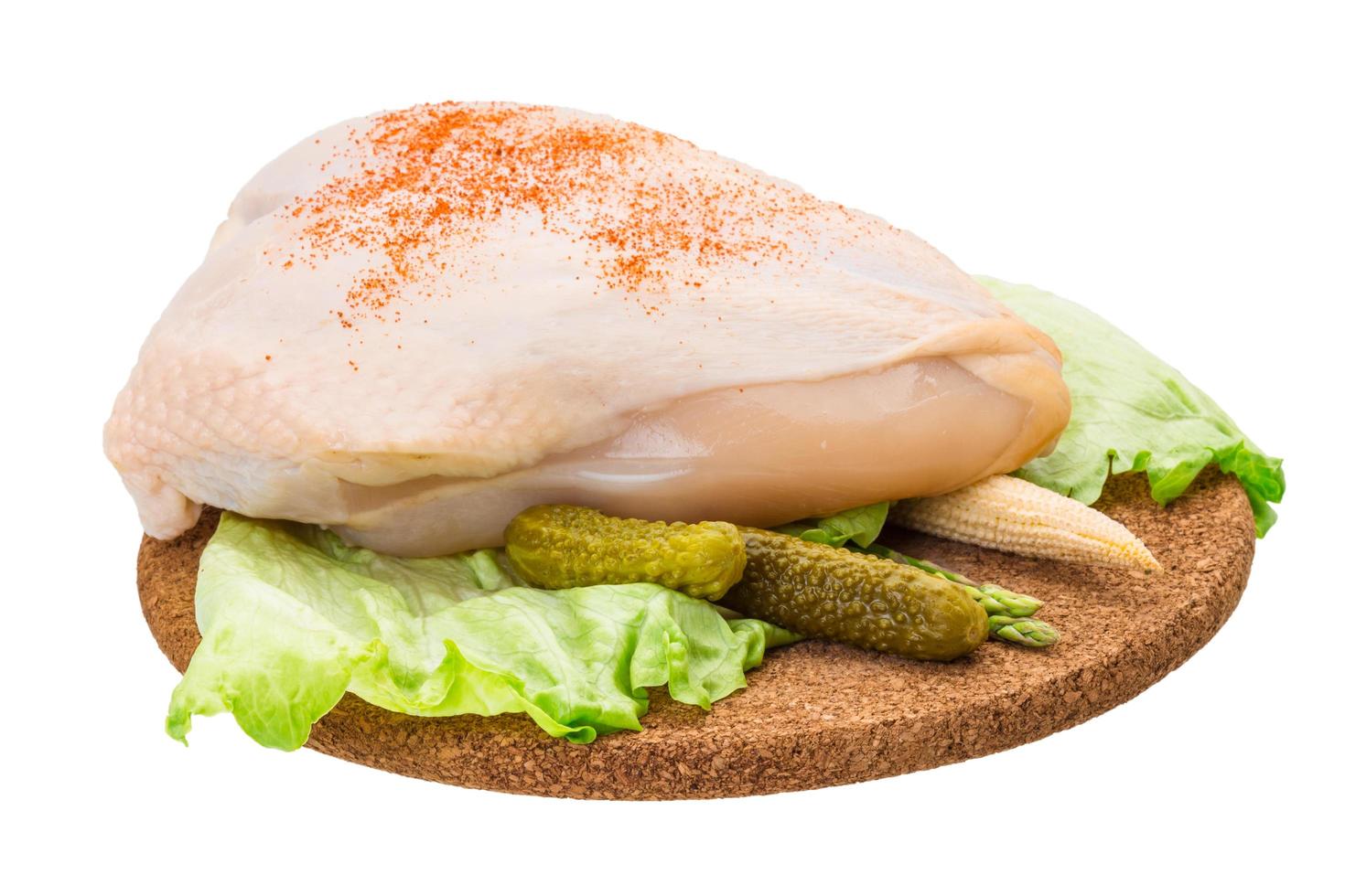 Chicken breast on white photo