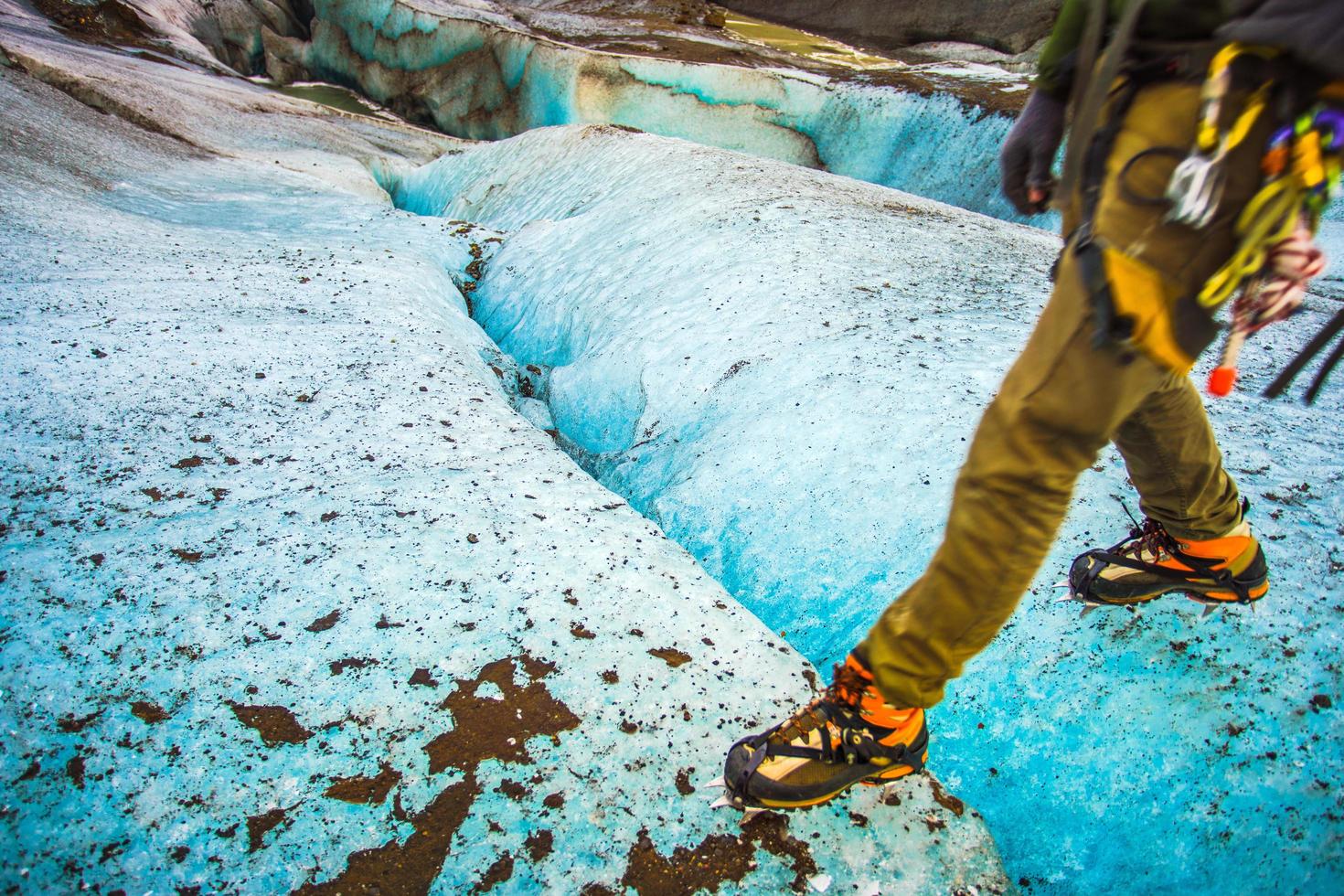 islandia - 5 de noviembre de 2017 - paseo gracier en el parque nacional vatnajokull foto