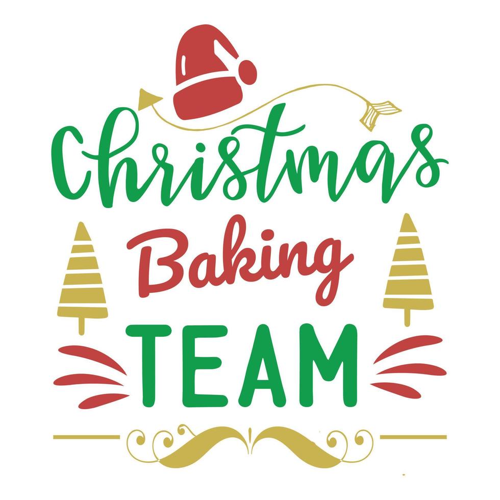 christmas baking team vector