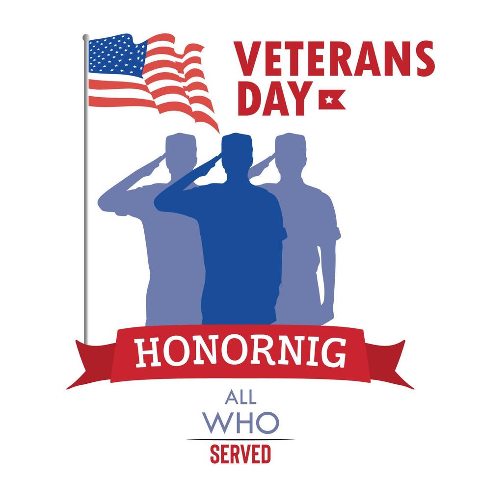 Veterans Day  flag America USA design vector