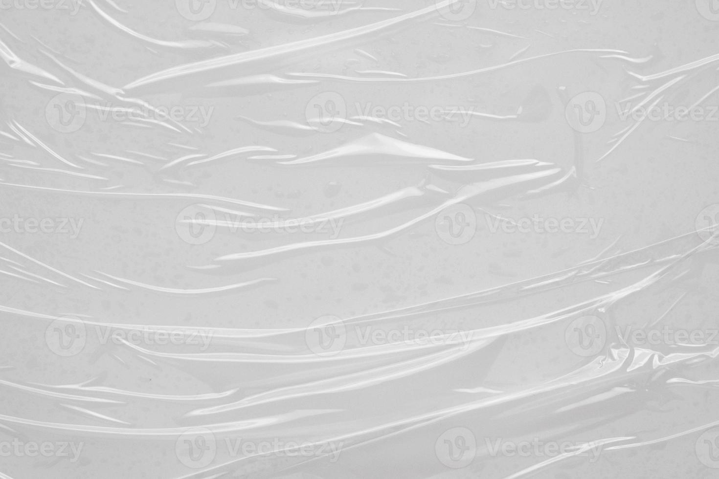 White plastic film wrap texture background photo