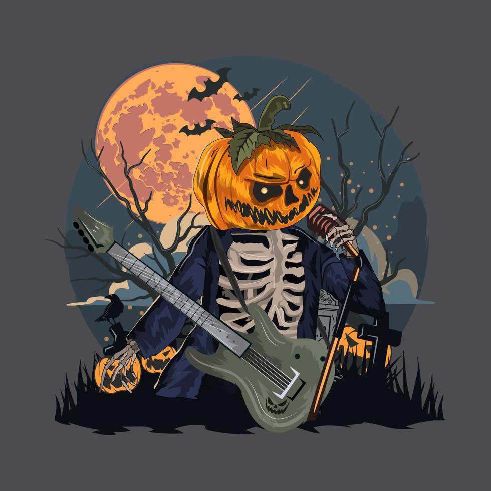 Singing Skeleton Stock Illustrations vector