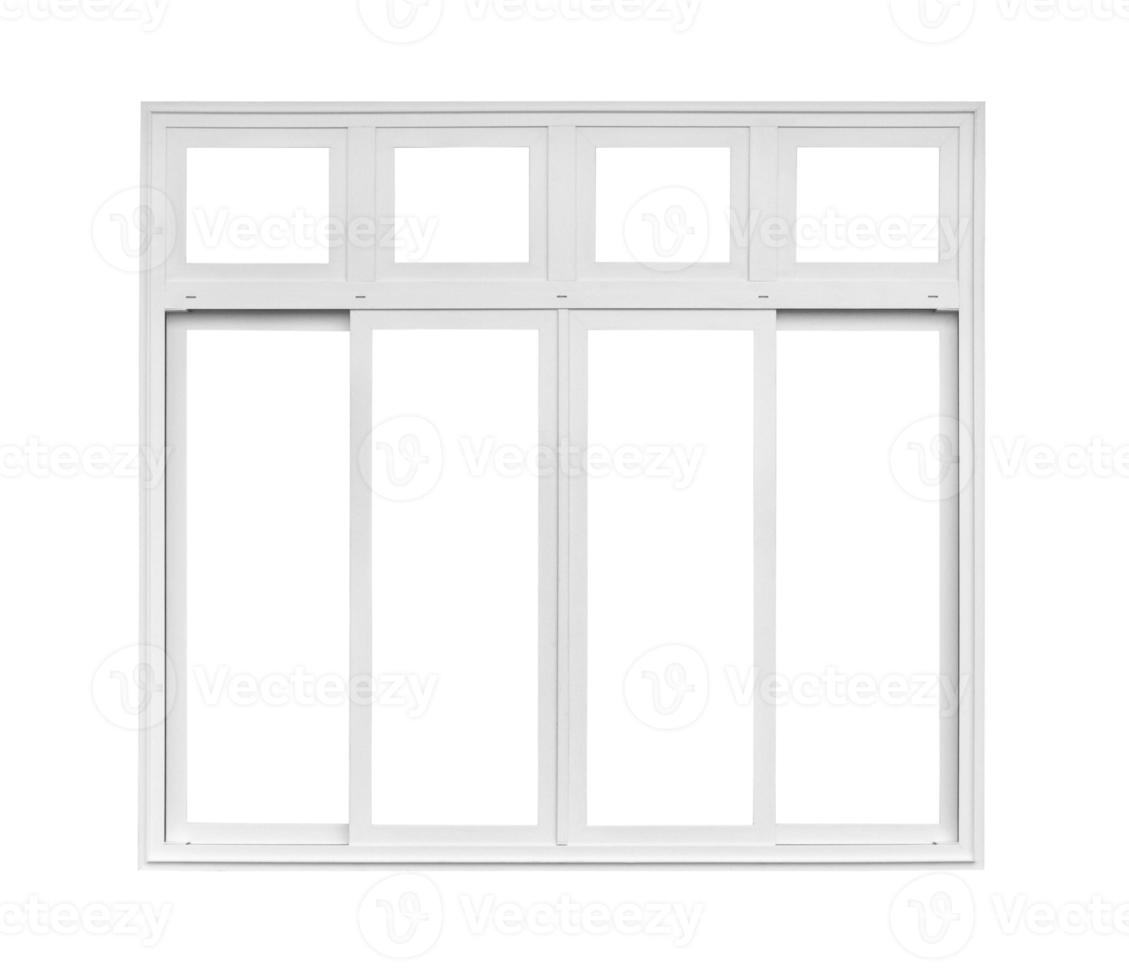 Real modern house window frame isolated on white background with clipping path photo