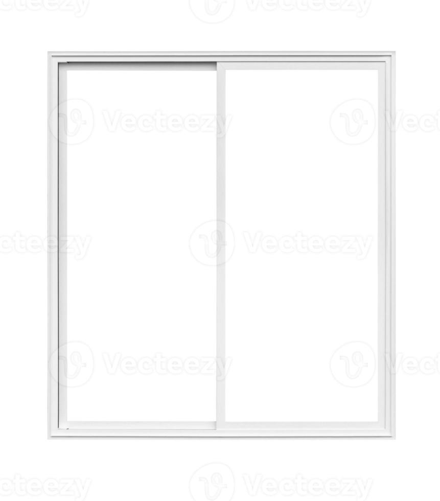 Real modern house window frame isolated on white background with clipping path photo