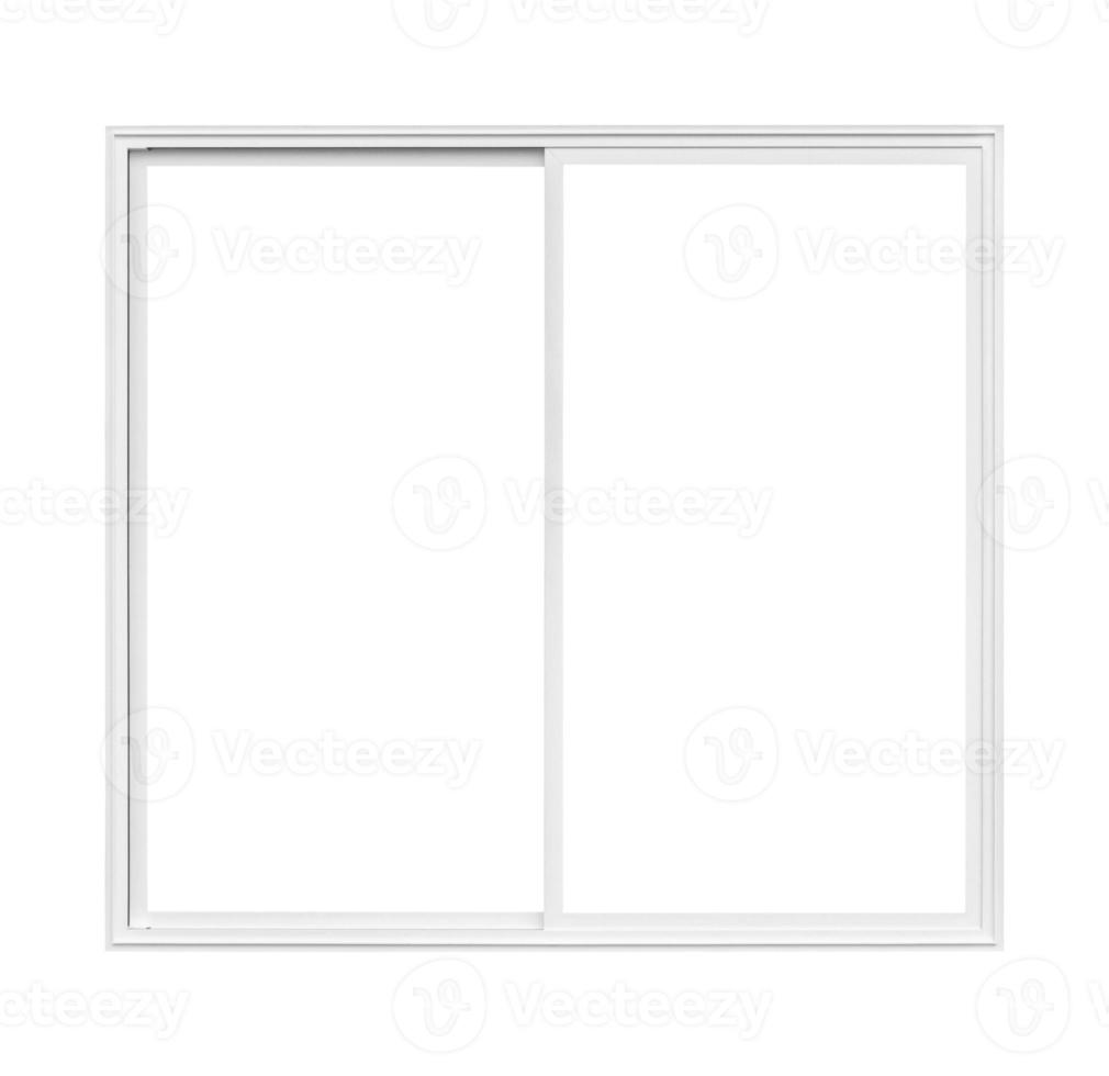 Real modern house window frame isolated on white background with clipping path photo