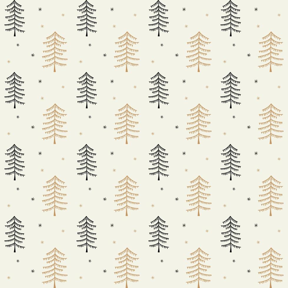 Christmas trees pattern vector