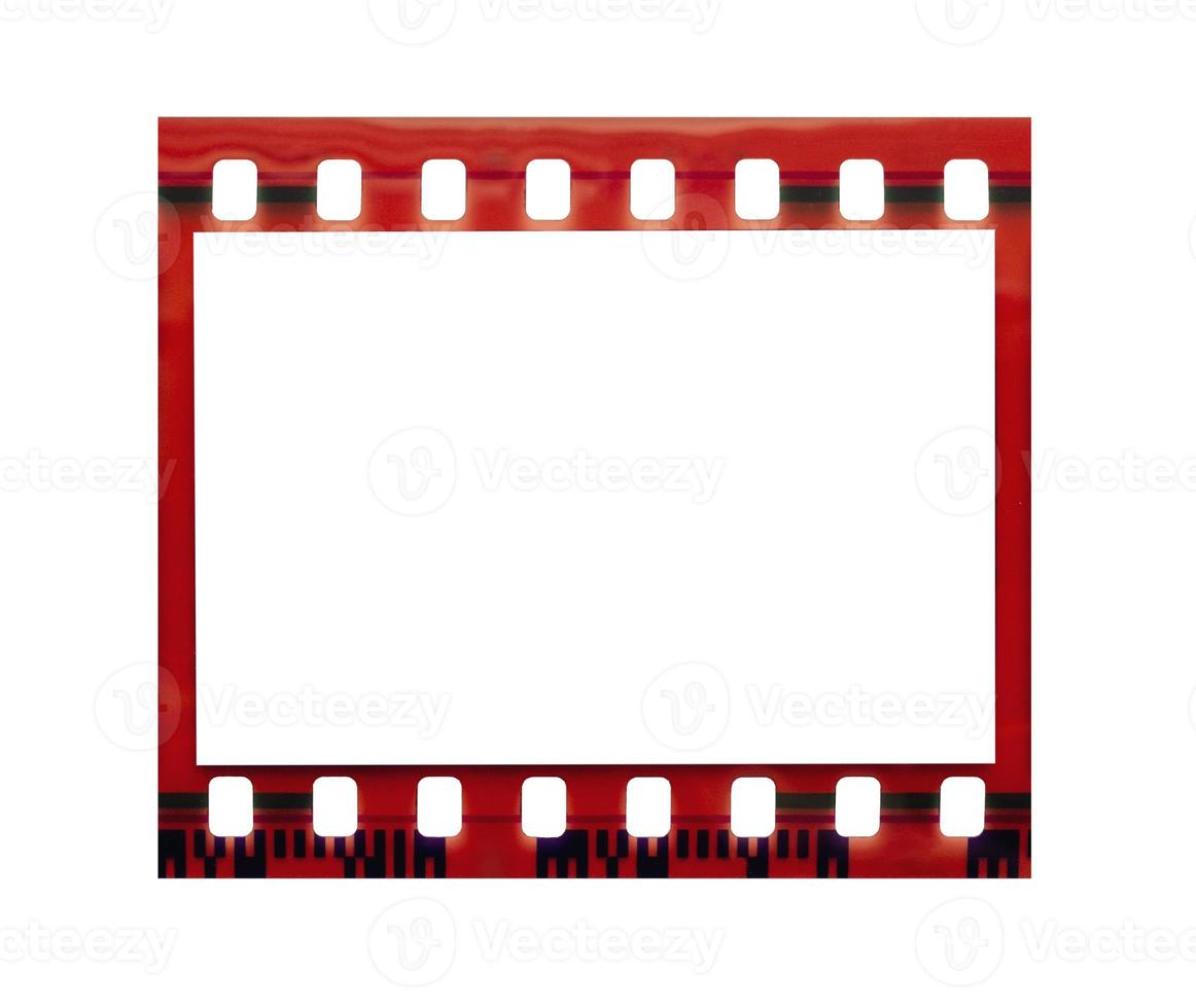 Film strip with copy space blank picture frames for photo isolated on white background