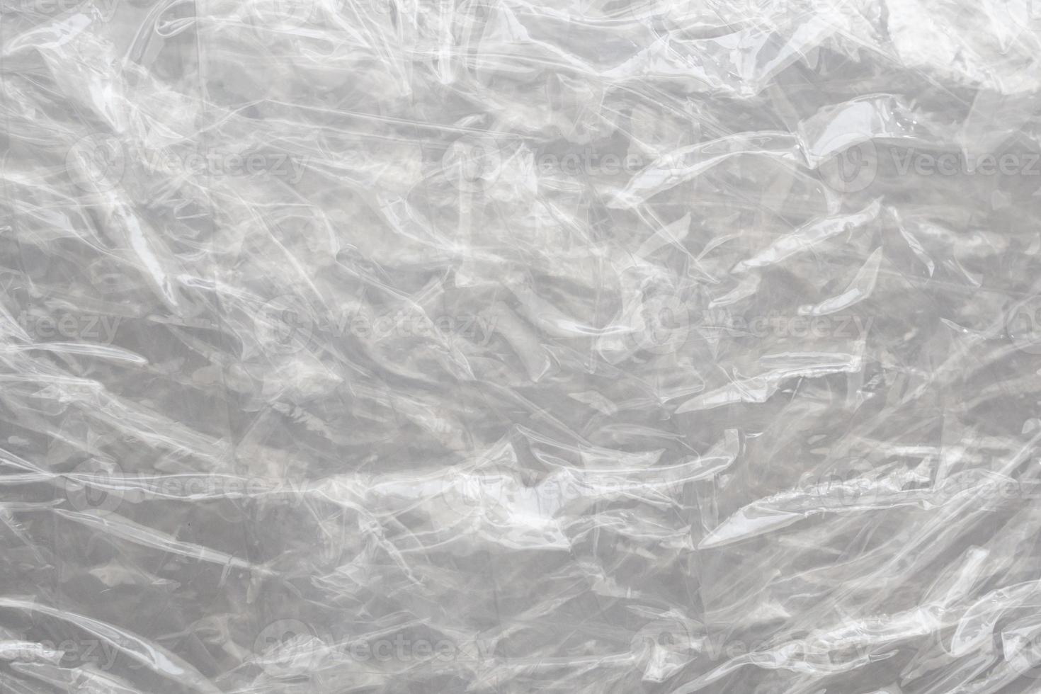 White plastic film wrap texture background photo