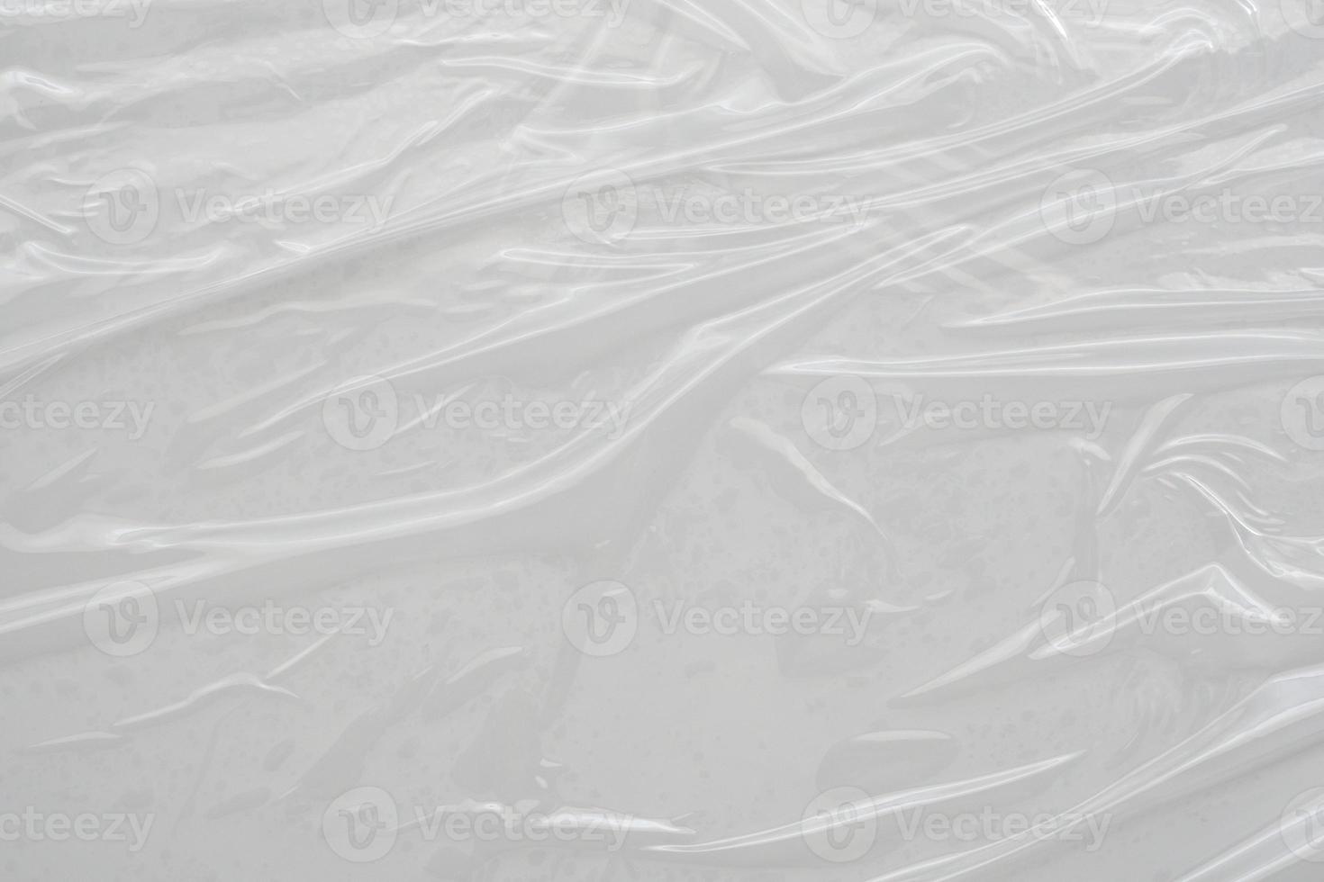 White plastic film wrap texture background photo