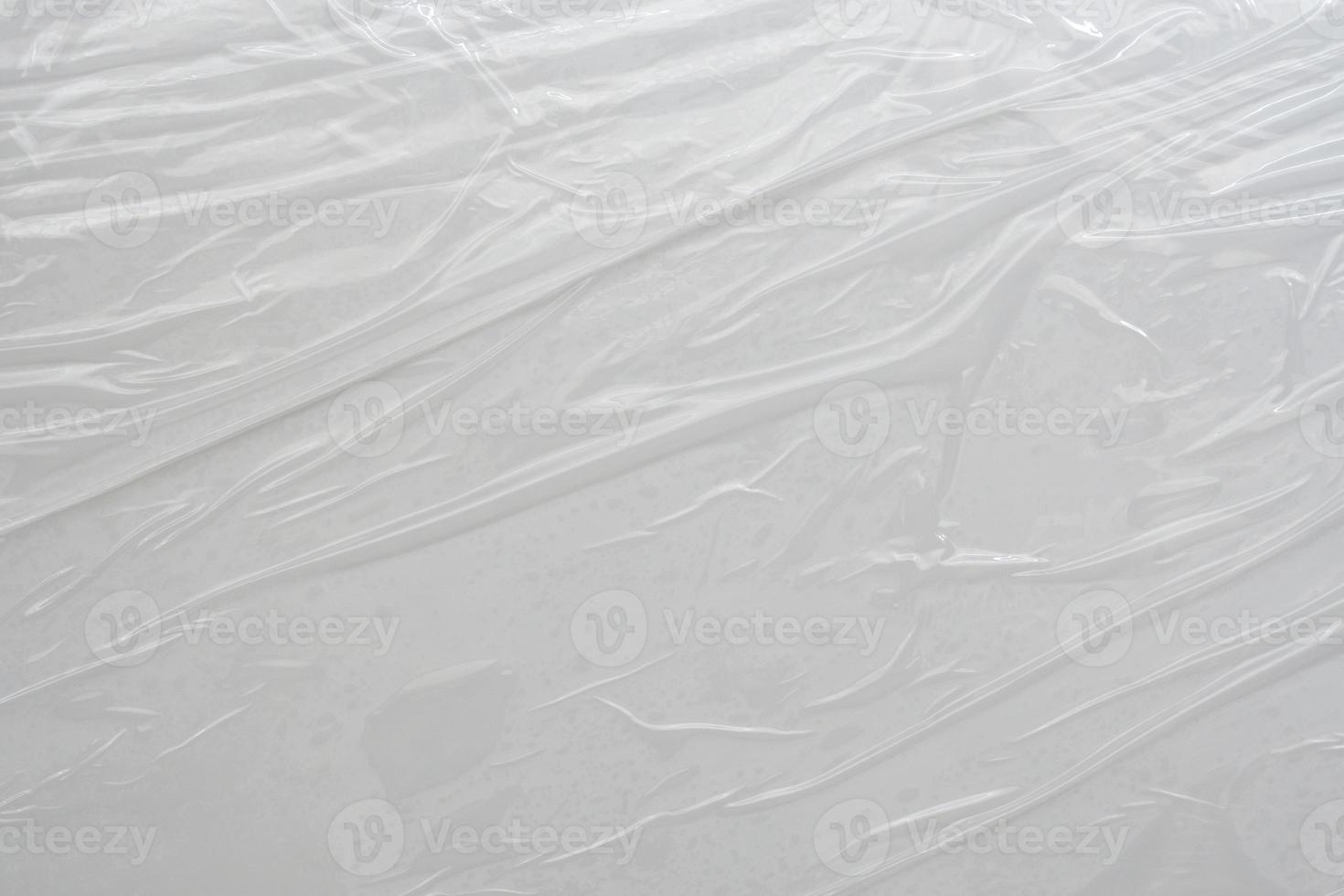 White plastic film wrap texture background photo