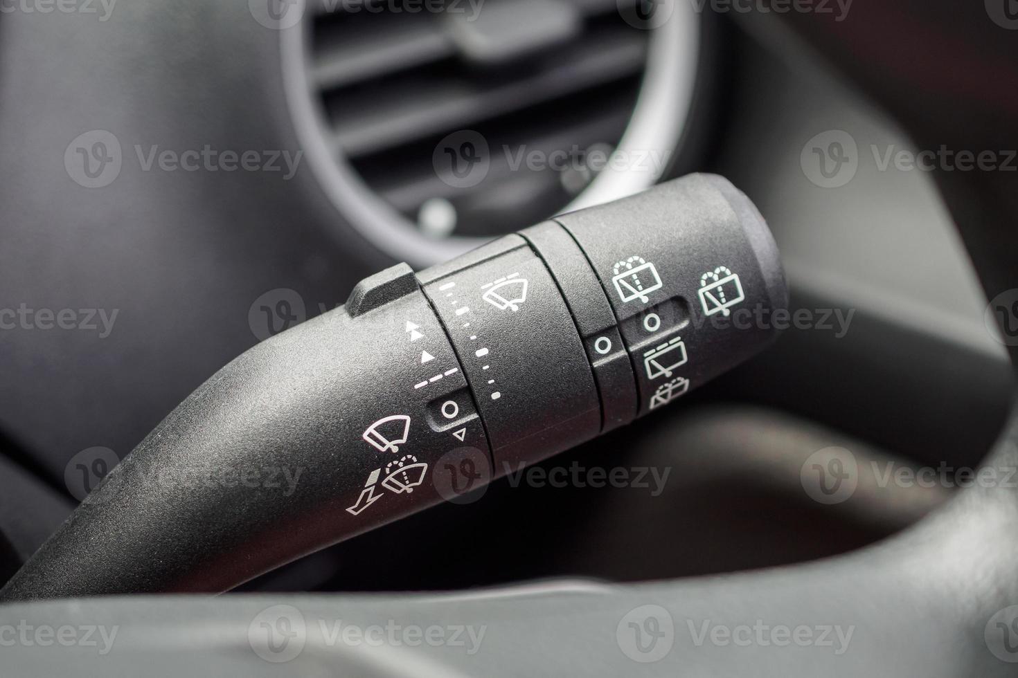 car windshield rain wiper control switch close up photo
