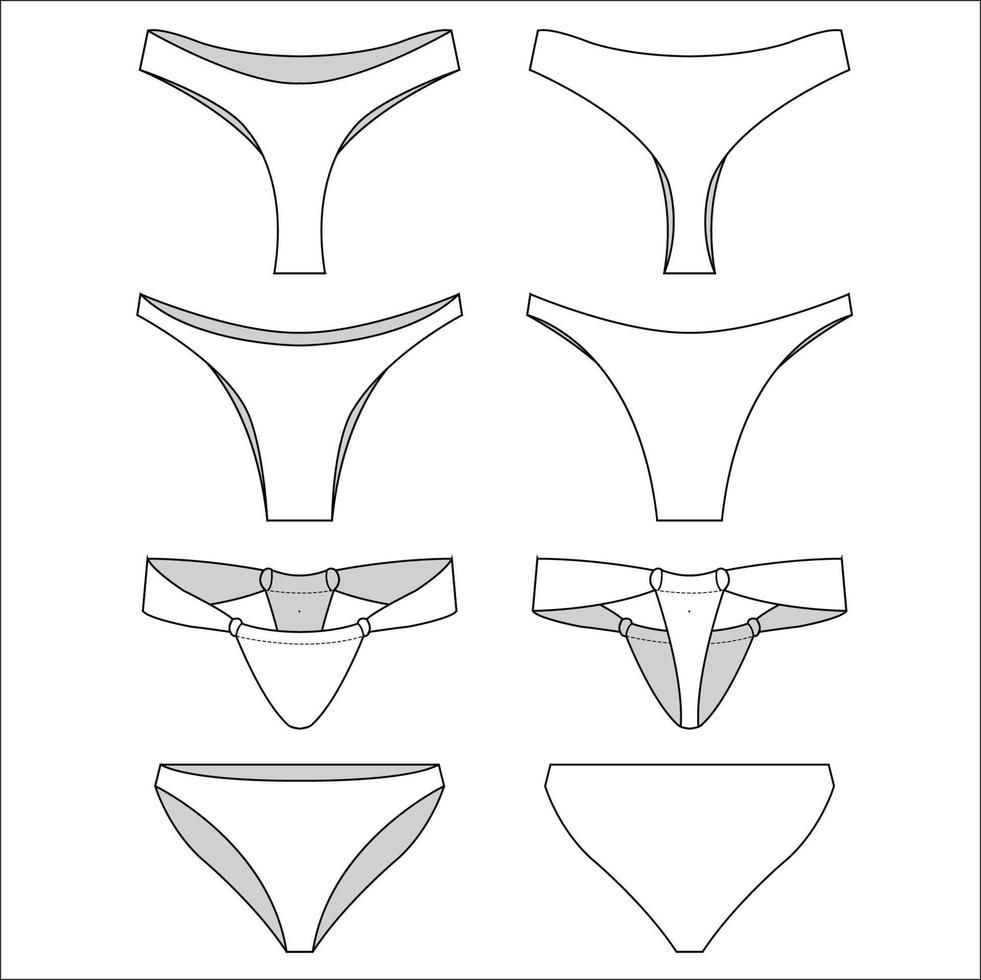 Women's underwear vector template